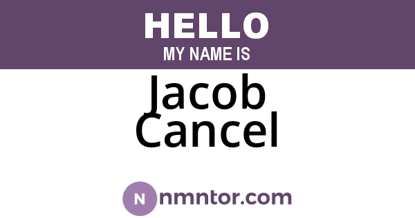 Jacob Cancel