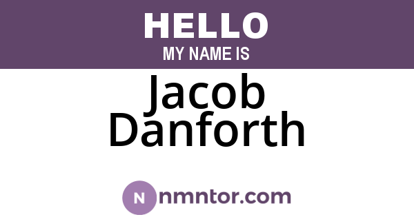 Jacob Danforth