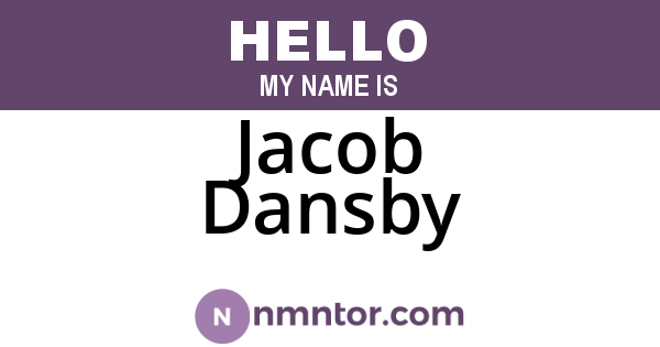 Jacob Dansby