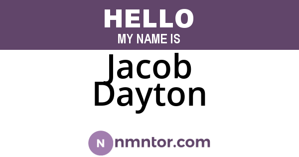 Jacob Dayton