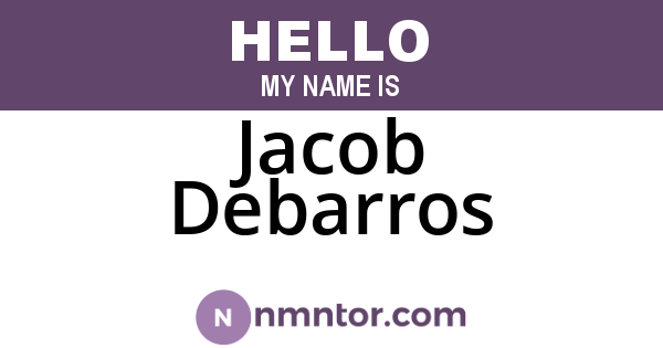Jacob Debarros