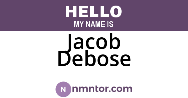 Jacob Debose