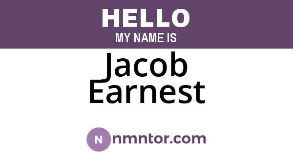 Jacob Earnest