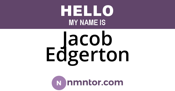 Jacob Edgerton