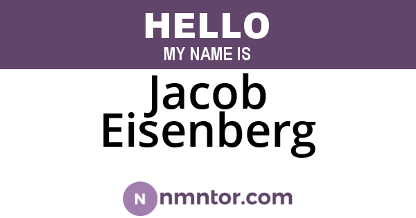 Jacob Eisenberg