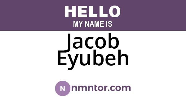 Jacob Eyubeh