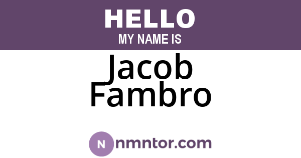 Jacob Fambro