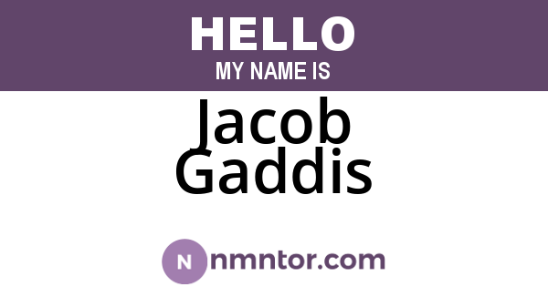 Jacob Gaddis