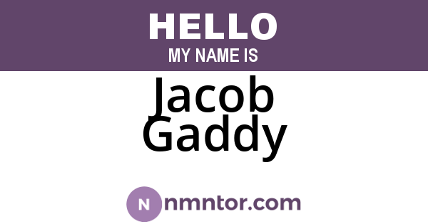 Jacob Gaddy