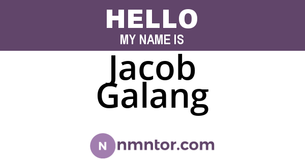 Jacob Galang