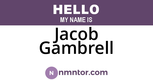 Jacob Gambrell