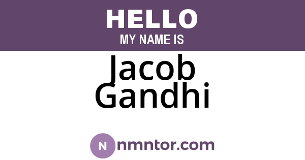 Jacob Gandhi