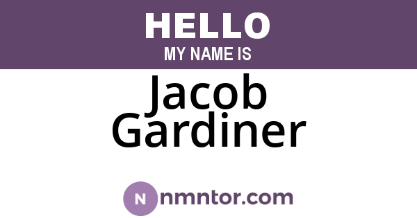 Jacob Gardiner