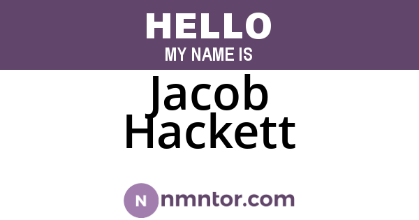 Jacob Hackett
