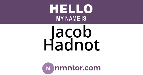 Jacob Hadnot