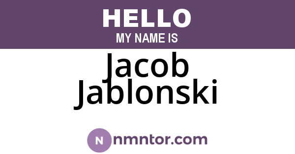 Jacob Jablonski