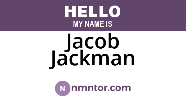 Jacob Jackman