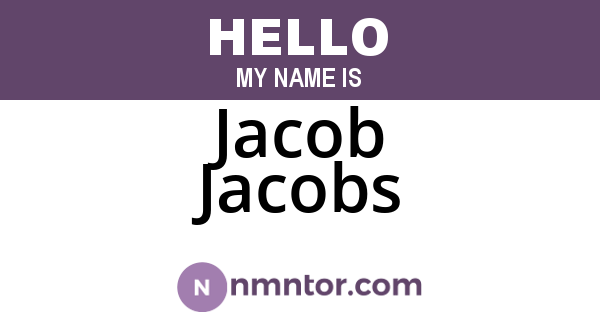 Jacob Jacobs