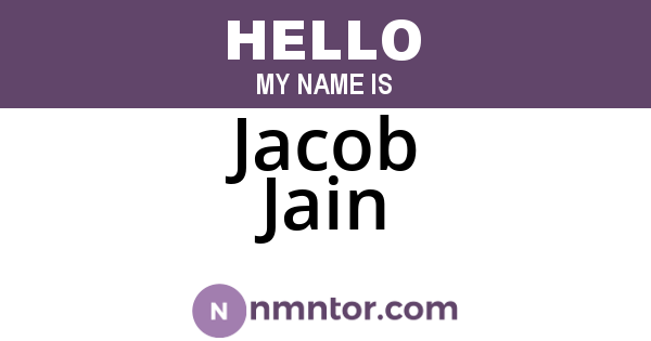Jacob Jain