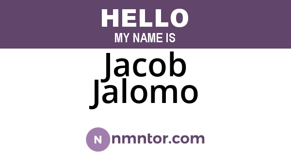 Jacob Jalomo