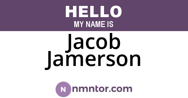 Jacob Jamerson