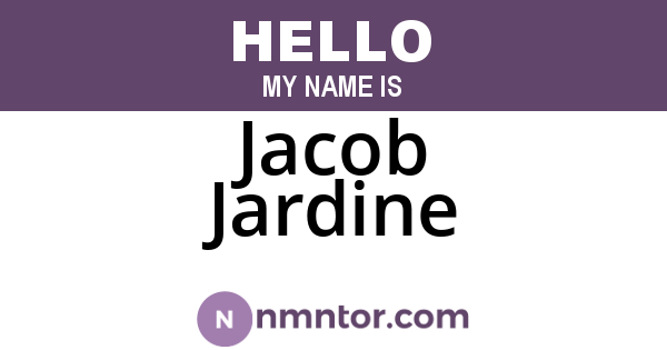 Jacob Jardine
