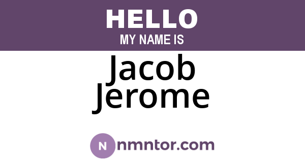 Jacob Jerome