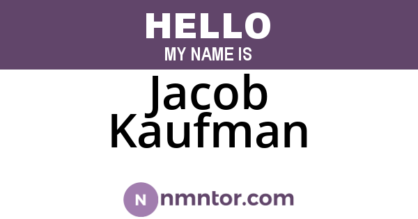 Jacob Kaufman
