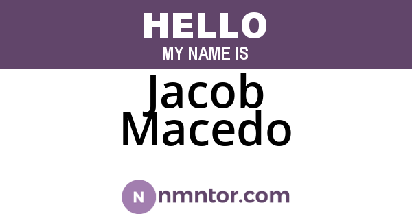 Jacob Macedo