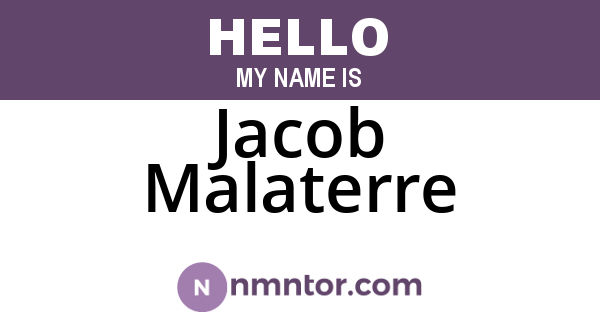Jacob Malaterre