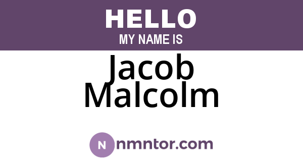 Jacob Malcolm