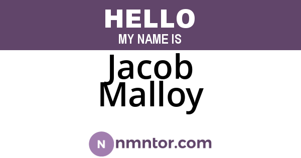 Jacob Malloy