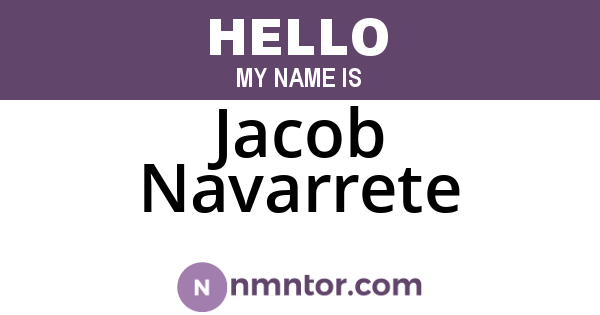 Jacob Navarrete