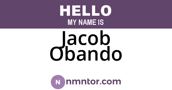Jacob Obando