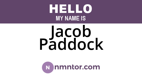 Jacob Paddock