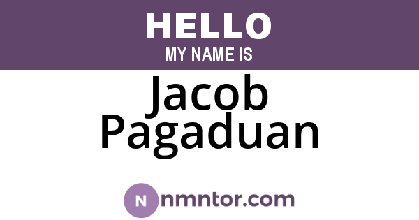 Jacob Pagaduan