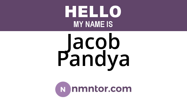 Jacob Pandya