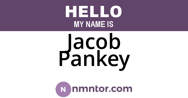 Jacob Pankey