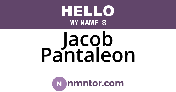 Jacob Pantaleon