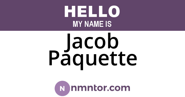 Jacob Paquette