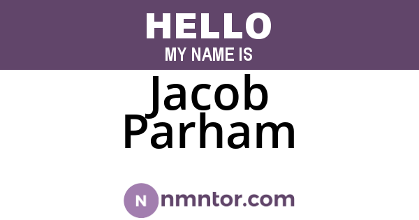 Jacob Parham