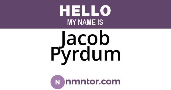 Jacob Pyrdum