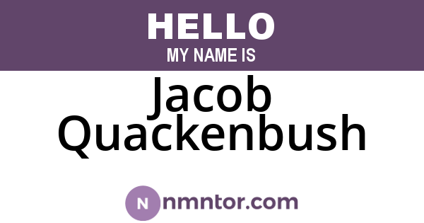 Jacob Quackenbush