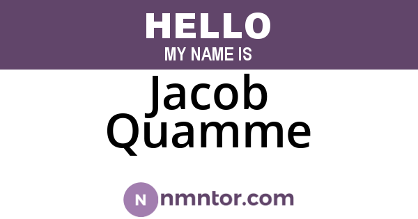 Jacob Quamme