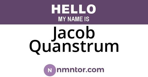 Jacob Quanstrum