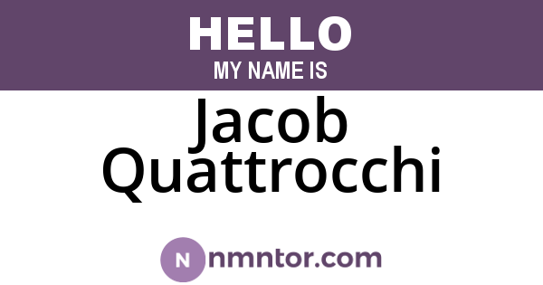 Jacob Quattrocchi