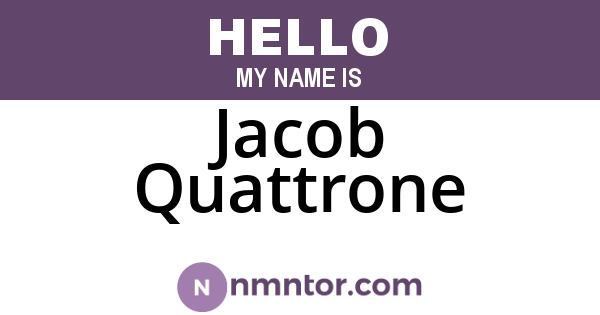 Jacob Quattrone