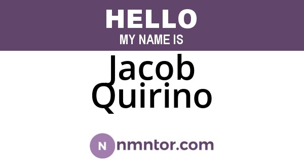 Jacob Quirino