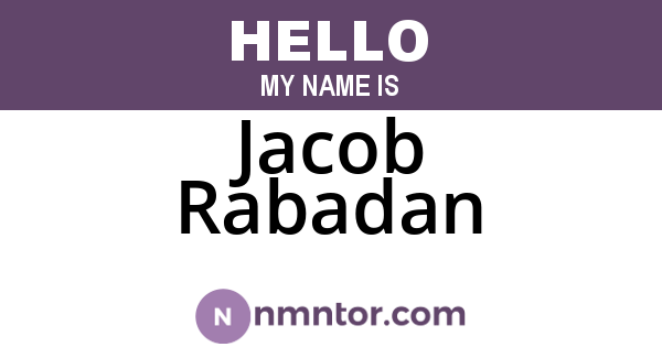 Jacob Rabadan