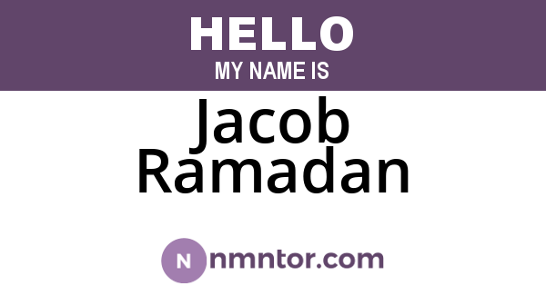 Jacob Ramadan